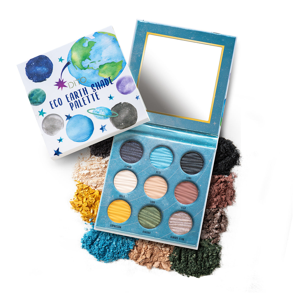 9 Colors Shades Eyeshadow Palette Earth Color Shimmer Matte